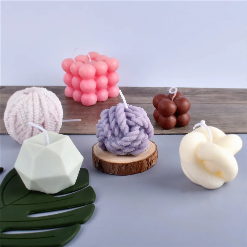 Candle Making Yarn - Kreatywna piłka przędzy świeca silikonowa formy