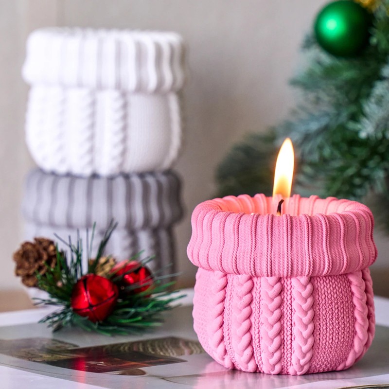 Candle Making Yarn - Forma silikonowa do świec z dzianiny,
