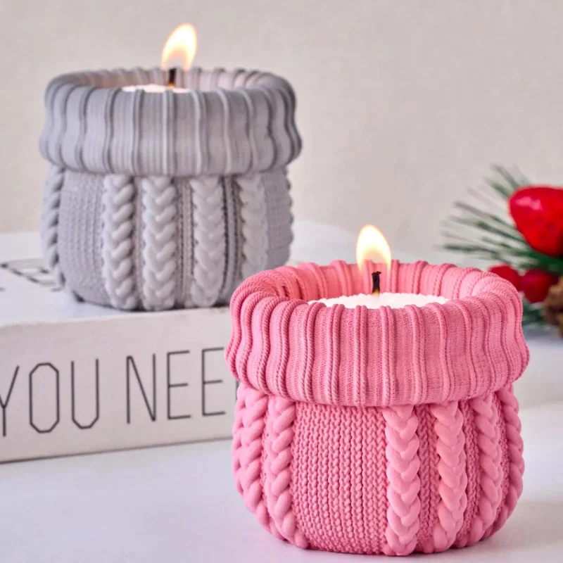Candle Making Yarn - Forma silikonowa do świec z dzianiny,